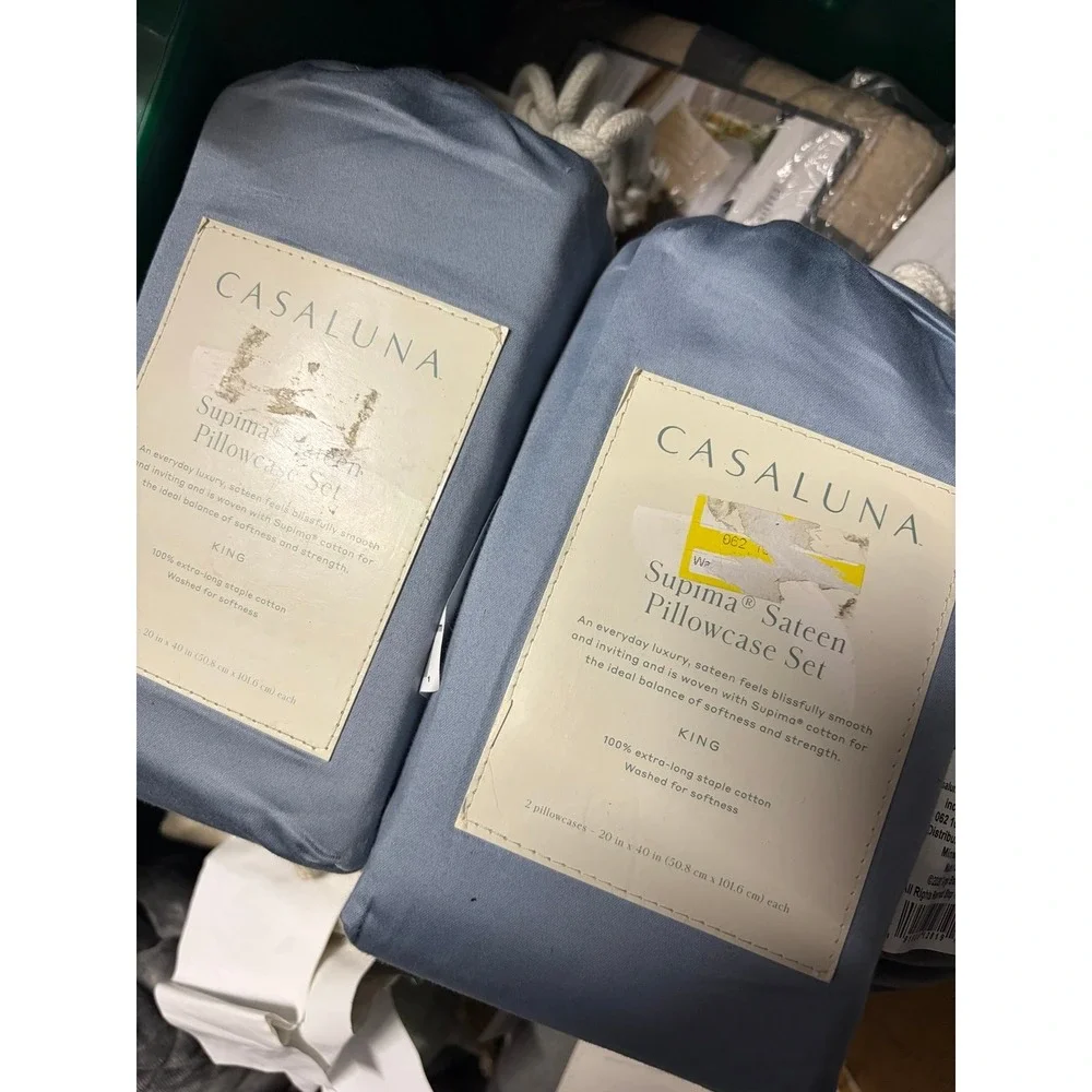 Set of 2 - Casaluna Supima Sateen King Pillowcases New